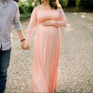 Pink blush maternity dress